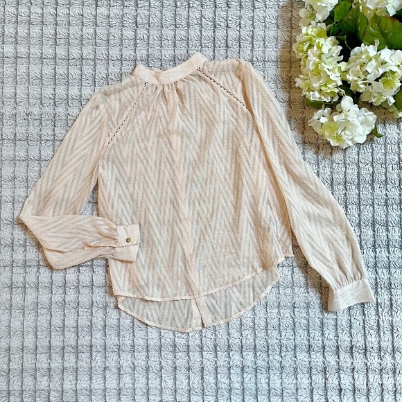 Free people High-Neck Back Button Blouse - Picture 3 of 5